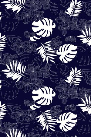 黑底花卉印花华亿平台图片