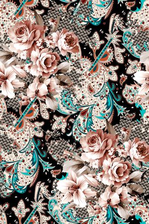 花卉印花华亿平台图片