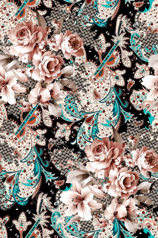 花卉印花华亿平台图片