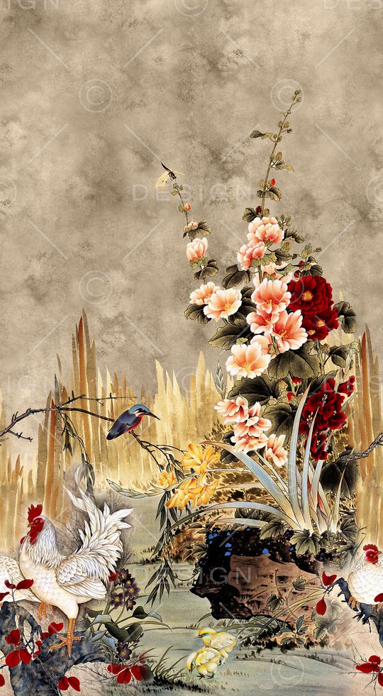 花卉印花华亿平台图片