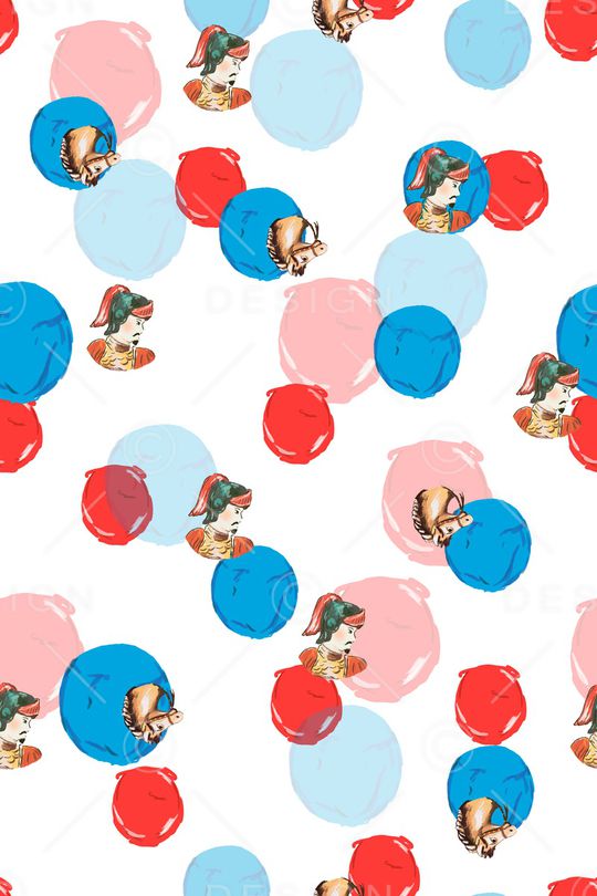 人物印花华亿平台图片