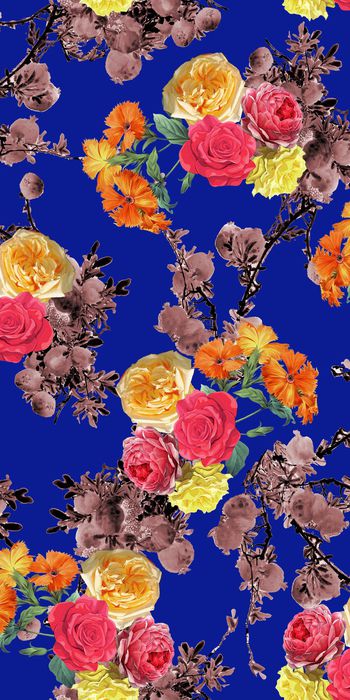 花卉印花华亿平台图片