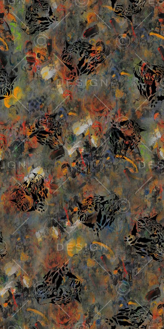 抽象男装印花华亿平台图片