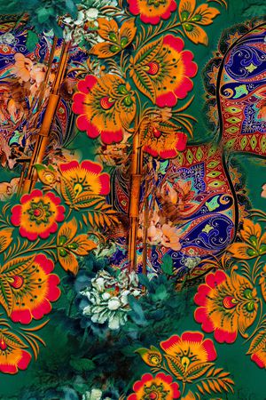 花卉印花华亿平台图片