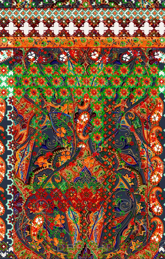 手绘花卉印花华亿平台图片