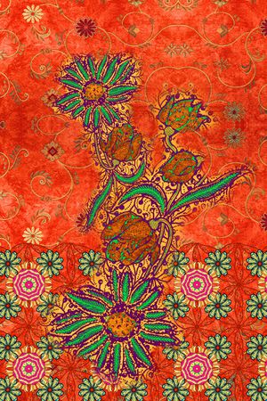 手绘花卉印花华亿平台图片