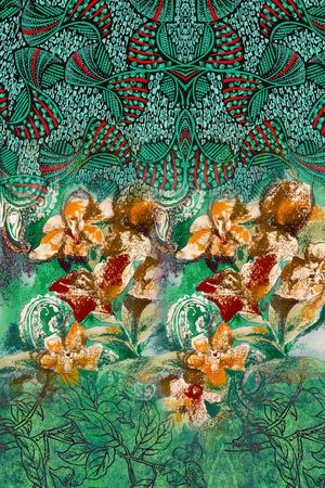 手绘花卉印花华亿平台图片