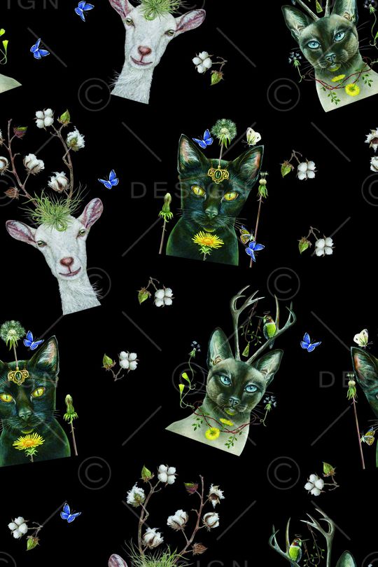 动物花卉印花华亿平台图片