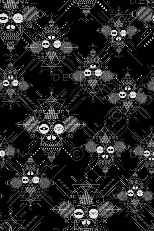 线条画印花华亿平台图片