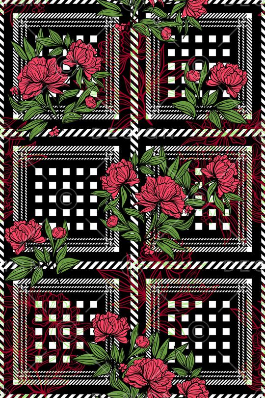 格子印花华亿平台图片