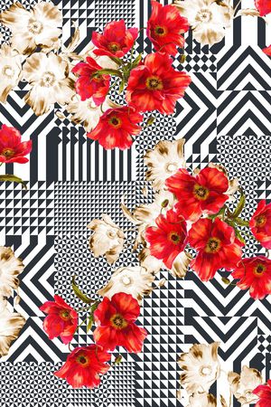 格子印花华亿平台图片