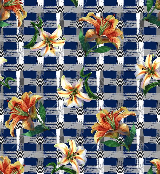 格子印花华亿平台图片