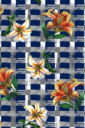 格子印花华亿平台图片