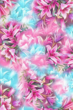 花卉印花华亿平台图片