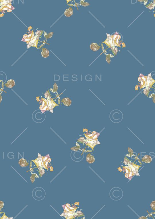 朦胧花卉印花华亿平台图片