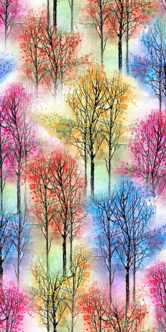 水彩花卉印花华亿平台图片