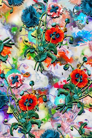 抽象印花华亿平台图片