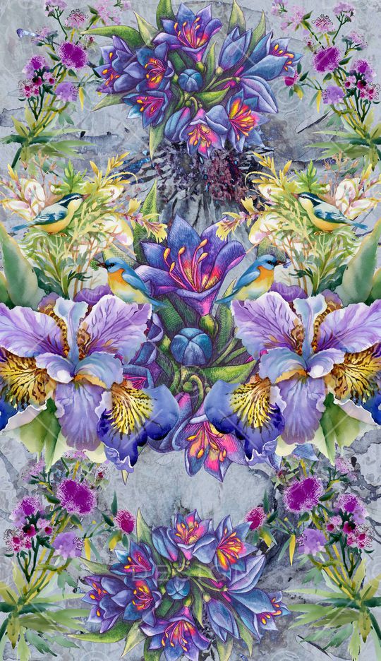 花卉印花华亿平台图片