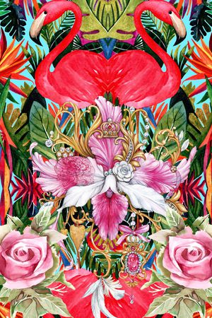 花卉印花华亿平台图片