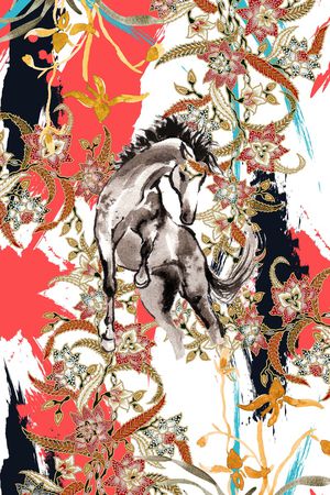 花卉印花华亿平台图片