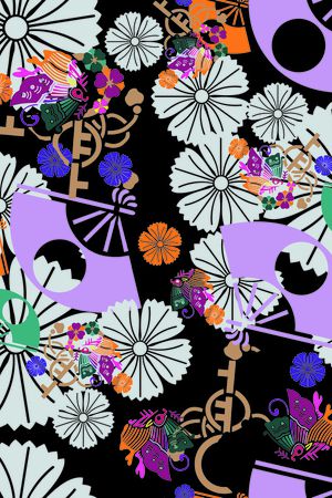 花卉印花华亿平台图片