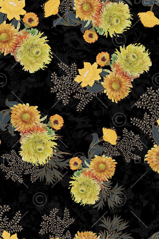 花卉印花华亿平台图片