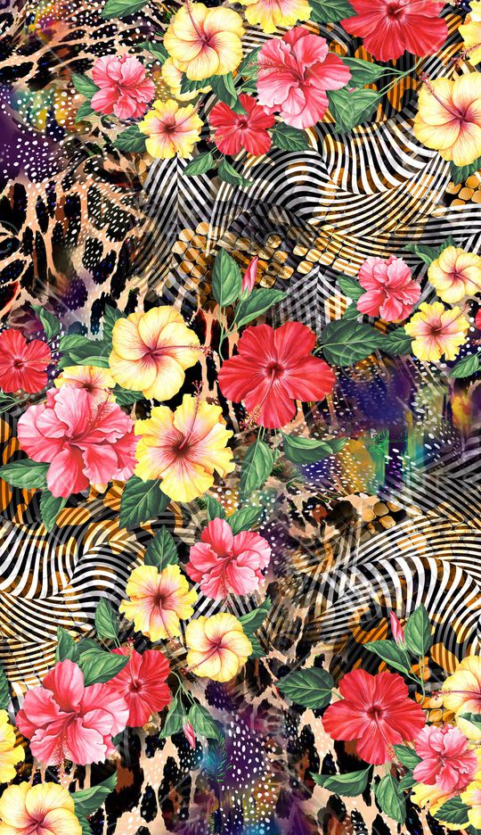 花卉印花华亿平台图片