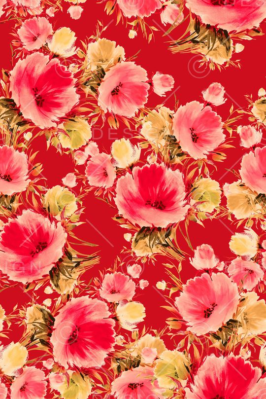 花卉印花华亿平台图片