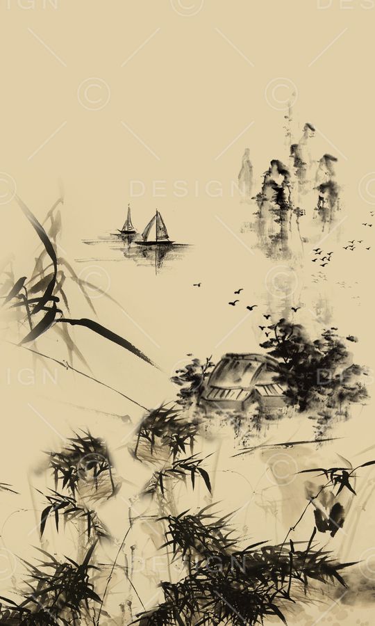 中国风定位花印花华亿平台图片