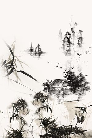 中国风定位花印花华亿平台图片