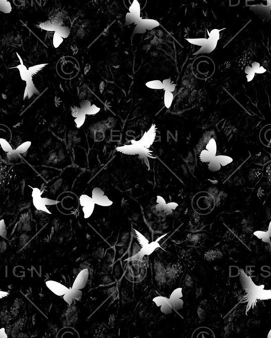 黑白抽象印花华亿平台图片