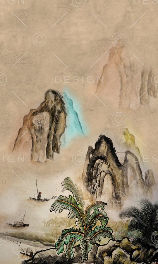 中国风印花华亿平台图片