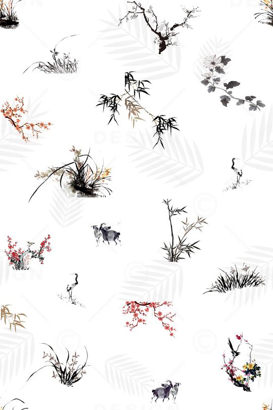 动物花卉印花华亿平台图片