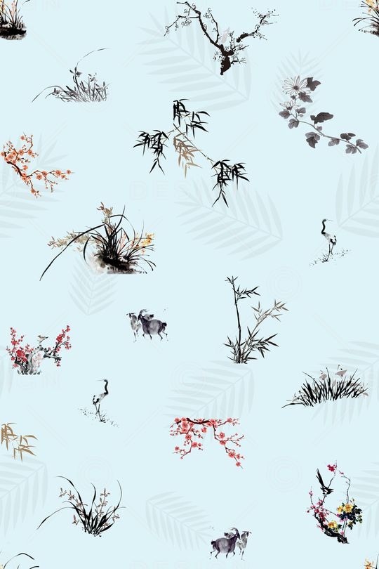 动物花卉印花华亿平台图片