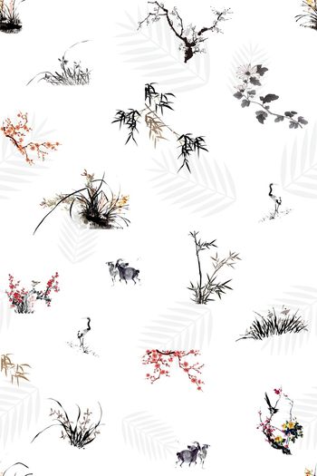 动物花卉印花华亿平台图片