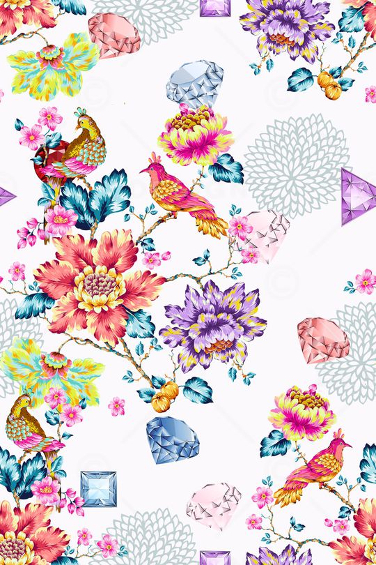 花卉印花华亿平台图片