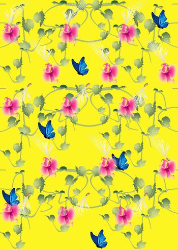 花卉印花华亿平台图片