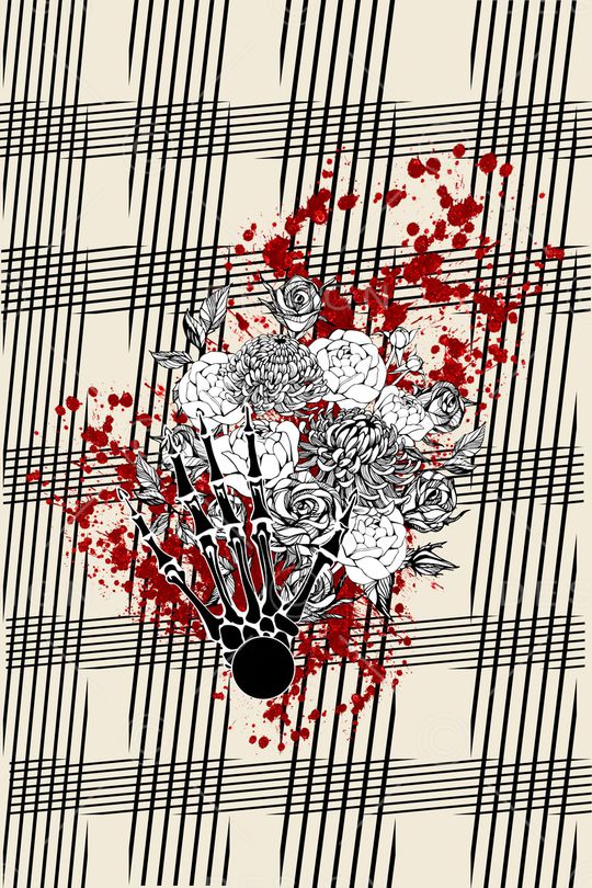 线条花卉印花华亿平台图片