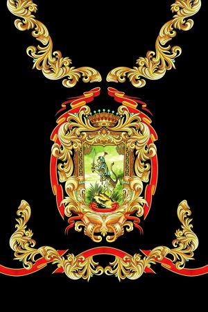 欧式定位花印花华亿平台图片