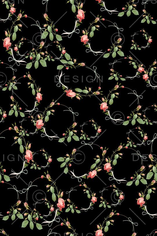 线条花卉印花华亿平台图片