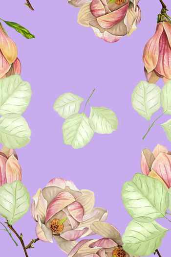 水彩花卉印花华亿平台图片