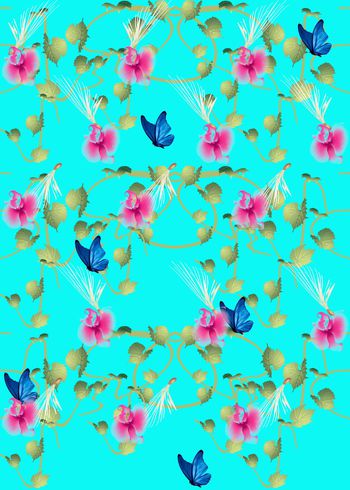 植物印花华亿平台图片