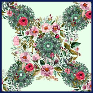 手绘花卉印花华亿平台图片