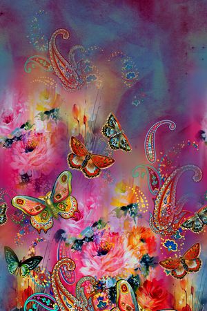 花卉印花华亿平台图片