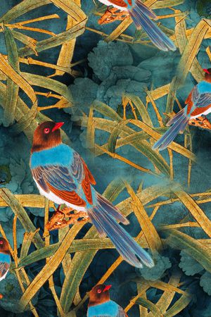 中国风印花华亿平台图片