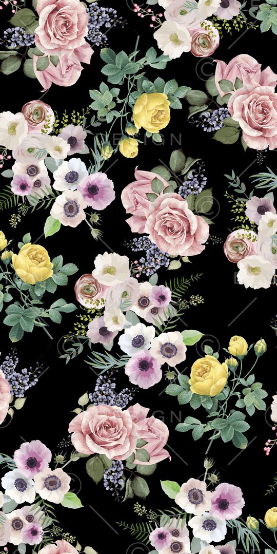 手绘花卉印花华亿平台图片