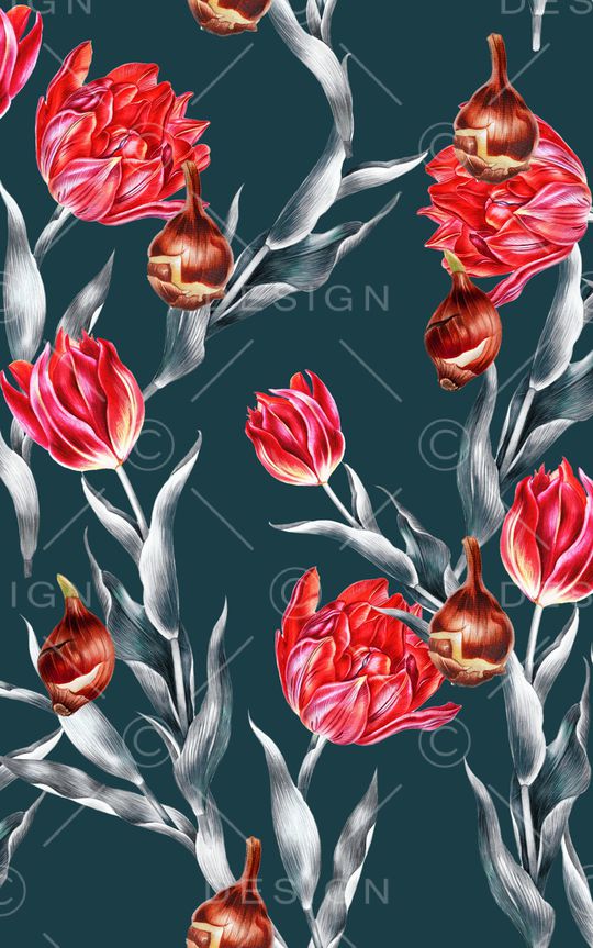 花卉印花华亿平台图片