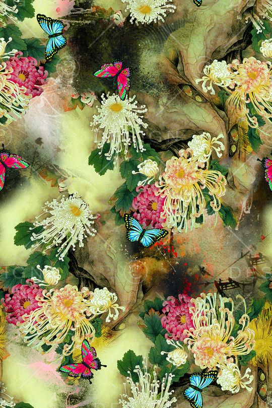 动物花卉印花华亿平台图片