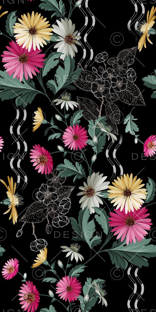 花卉印花华亿平台图片