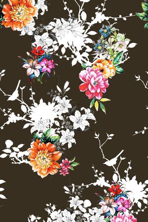 花卉印花华亿平台图片